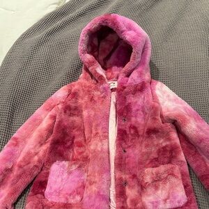 Appaman Pink Tie-Dye Fleece Kids Puffer Jacket